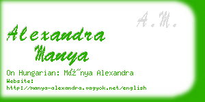 alexandra manya business card